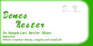 denes nester business card
